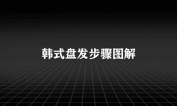 韩式盘发步骤图解