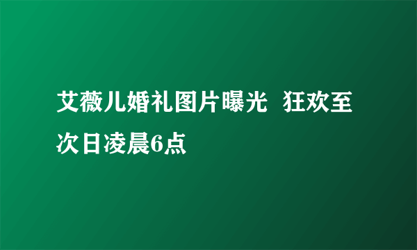 艾薇儿婚礼图片曝光  狂欢至次日凌晨6点