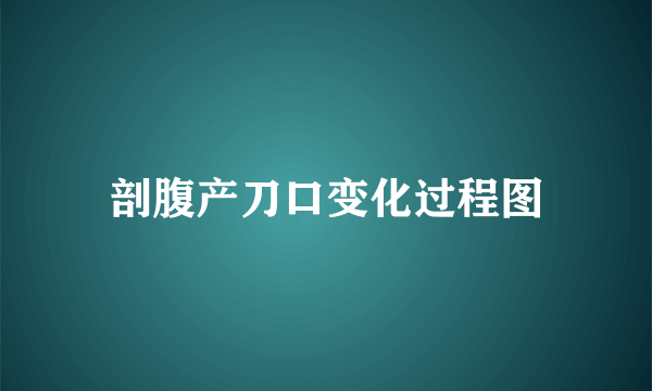 剖腹产刀口变化过程图