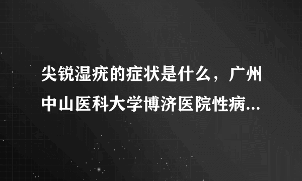 尖锐湿疣的症状是什么，广州中山医科大学博济医院性病科治疗尖锐湿疣不错，这是真的吗？