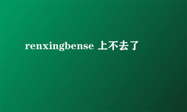 renxingbense 上不去了