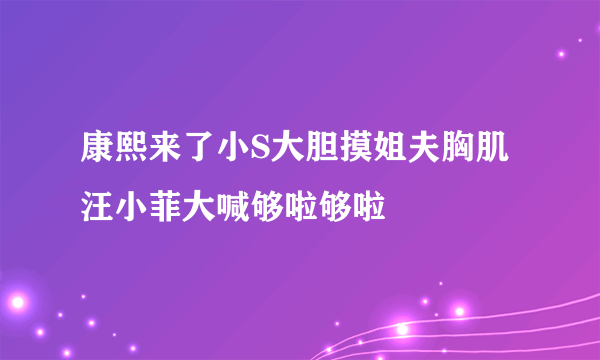 康熙来了小S大胆摸姐夫胸肌 汪小菲大喊够啦够啦