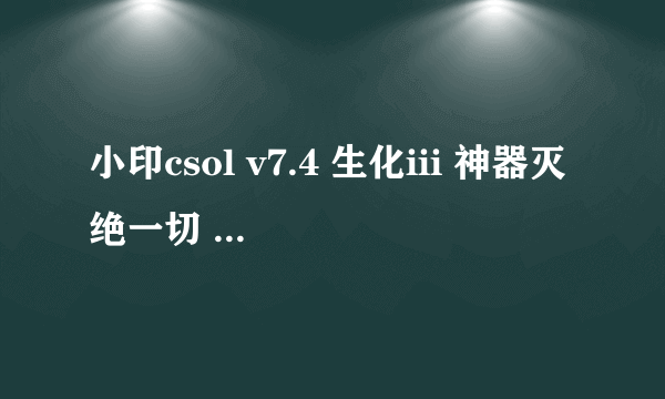 小印csol v7.4 生化iii 神器灭绝一切 ，就是开始要输5个序号，