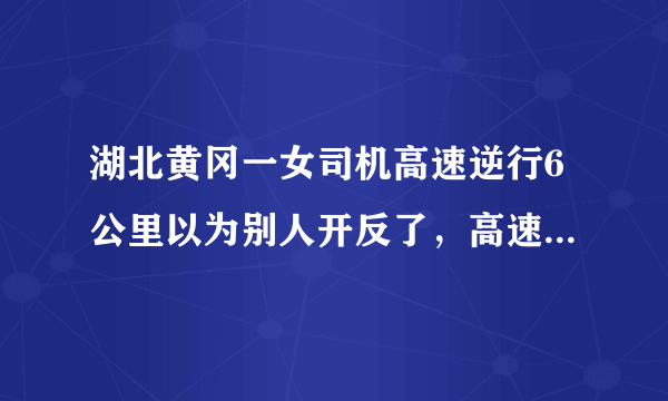 湖北黄冈一女司机高速逆行6公里以为别人开反了，高速逆行会被如何处罚？