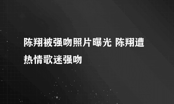 陈翔被强吻照片曝光 陈翔遭热情歌迷强吻