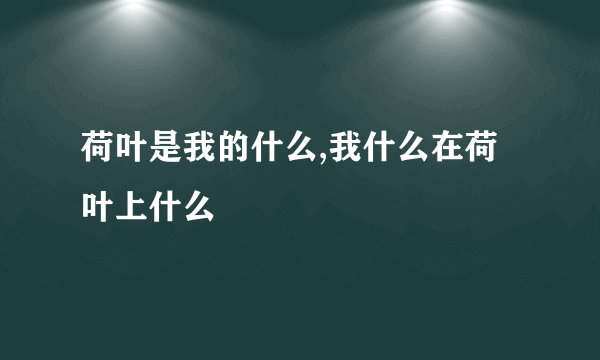 荷叶是我的什么,我什么在荷叶上什么