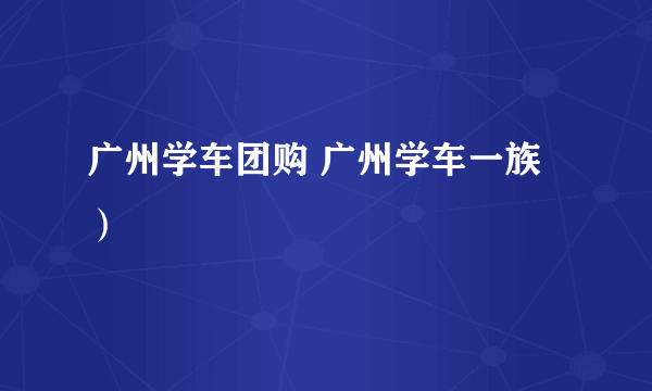 广州学车团购 广州学车一族）