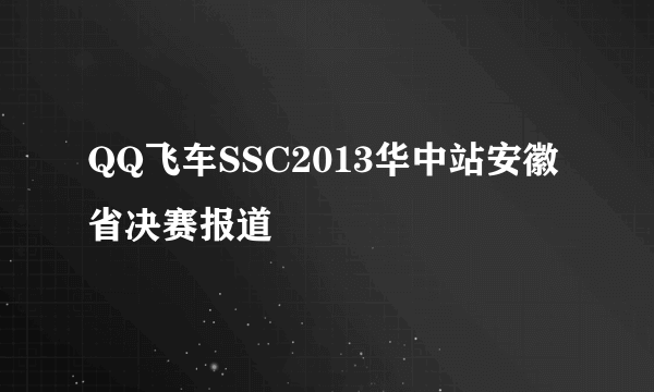 QQ飞车SSC2013华中站安徽省决赛报道