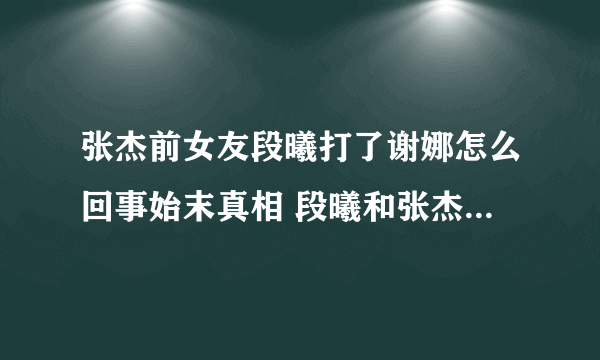 张杰前女友段曦打了谢娜怎么回事始末真相 段曦和张杰为什么分手