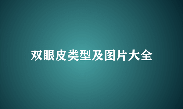 双眼皮类型及图片大全