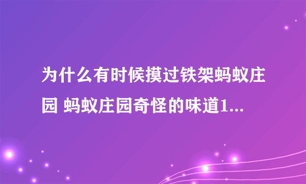 为什么有时候摸过铁架蚂蚁庄园 蚂蚁庄园奇怪的味道10.29