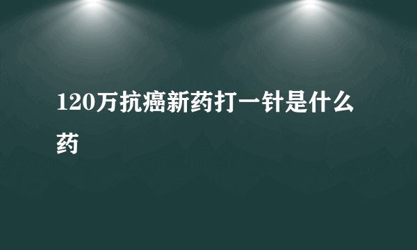 120万抗癌新药打一针是什么药