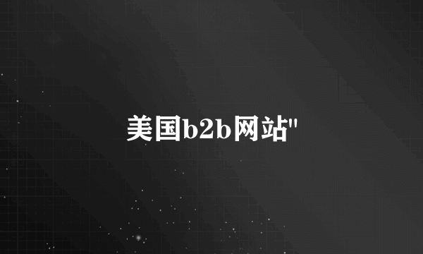 美国b2b网站