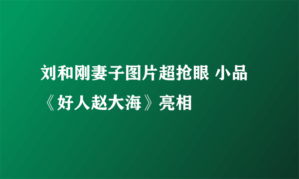 刘和刚妻子图片超抢眼 小品《好人赵大海》亮相