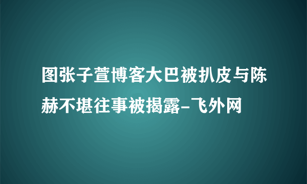 图张子萱博客大巴被扒皮与陈赫不堪往事被揭露-飞外网