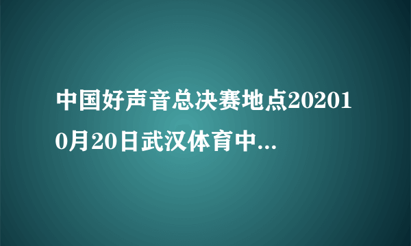 中国好声音总决赛地点202010月20日武汉体育中心交通管制