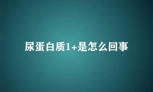 尿蛋白质1+是怎么回事