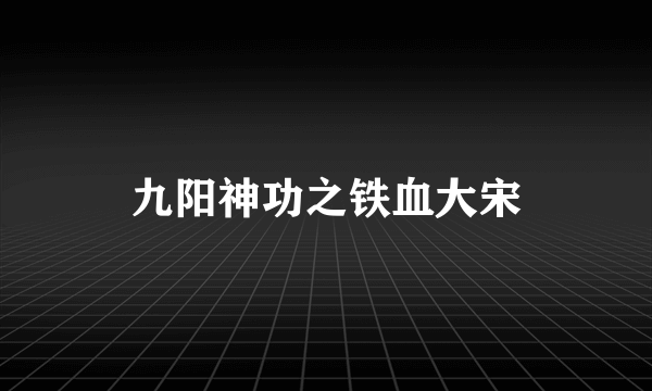 九阳神功之铁血大宋