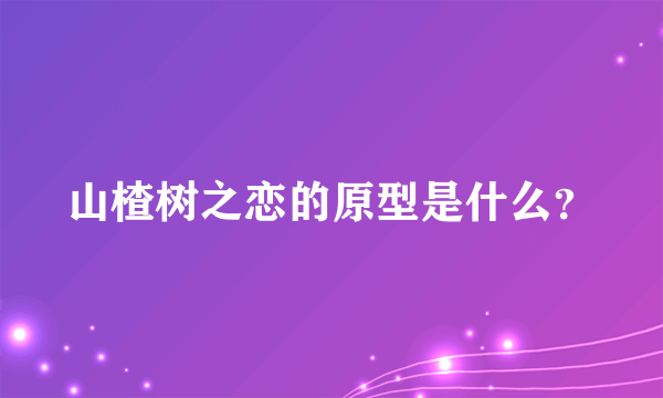 山楂树之恋的原型是什么？