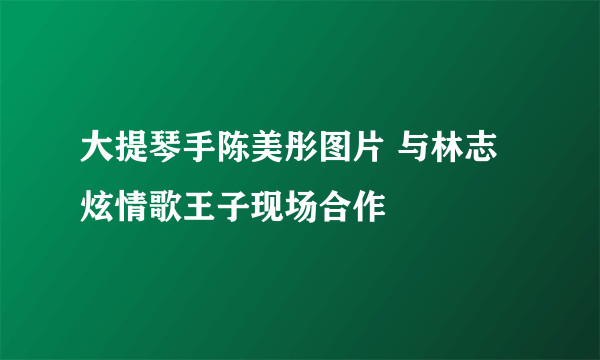 大提琴手陈美彤图片 与林志炫情歌王子现场合作