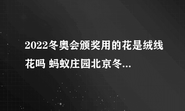 2022冬奥会颁奖用的花是绒线花吗 蚂蚁庄园北京冬奥会颁奖用花2.5