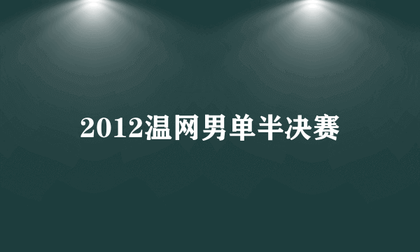 2012温网男单半决赛