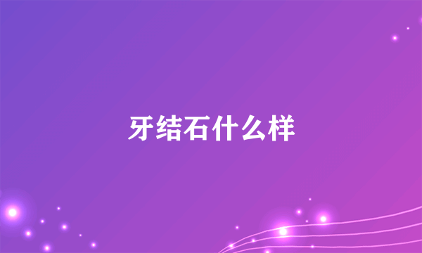 牙结石什么样