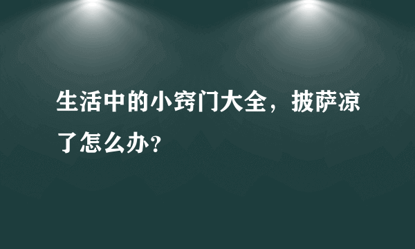 生活中的小窍门大全，披萨凉了怎么办？