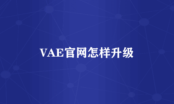 VAE官网怎样升级