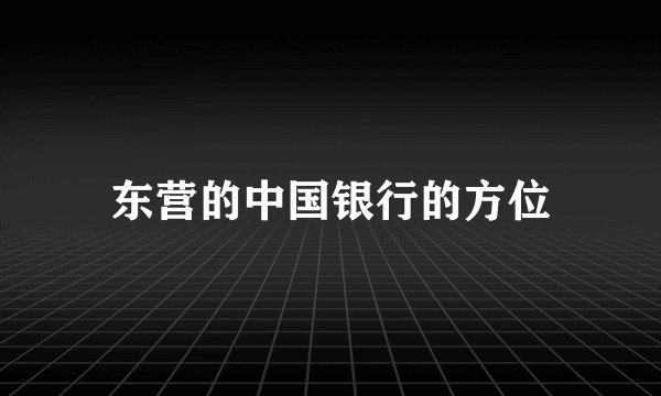 东营的中国银行的方位