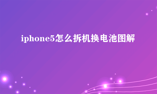 iphone5怎么拆机换电池图解