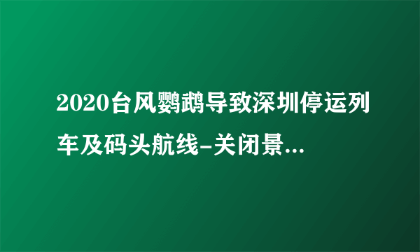 2020台风鹦鹉导致深圳停运列车及码头航线-关闭景点海滩名单-积水路段