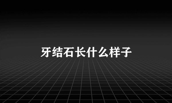 牙结石长什么样子