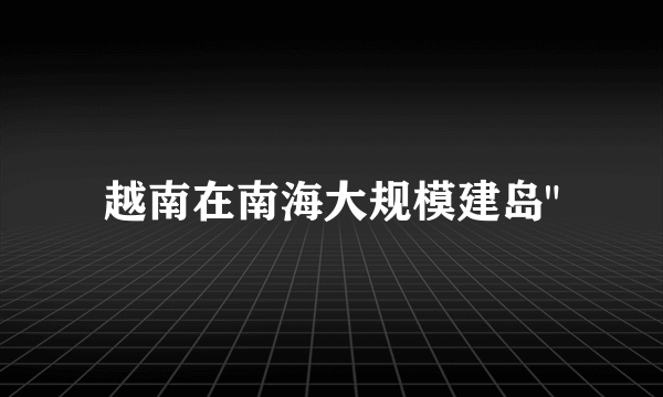 越南在南海大规模建岛