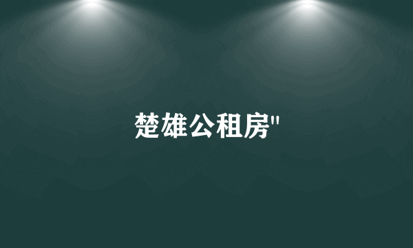 楚雄公租房