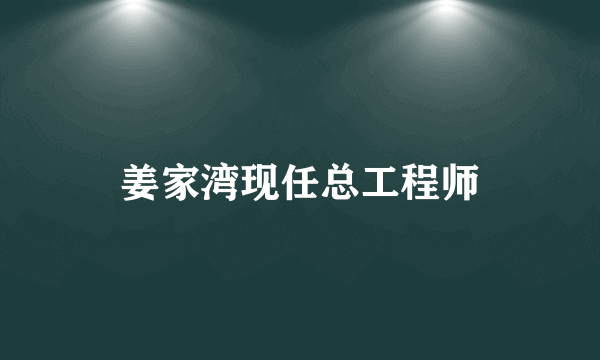 姜家湾现任总工程师