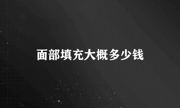 面部填充大概多少钱