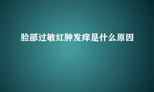 脸部过敏红肿发痒是什么原因