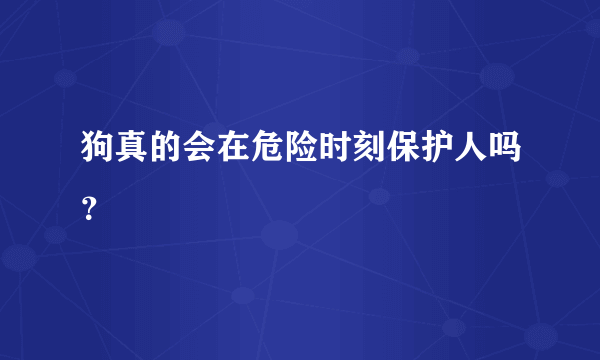 狗真的会在危险时刻保护人吗？