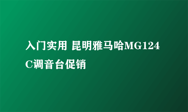 入门实用 昆明雅马哈MG124C调音台促销