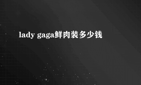 lady gaga鲜肉装多少钱