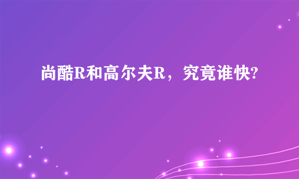 尚酷R和高尔夫R，究竟谁快?