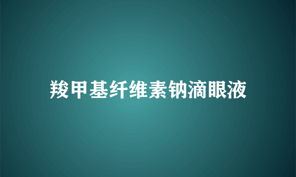 羧甲基纤维素钠滴眼液