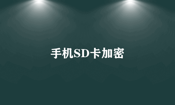 手机SD卡加密