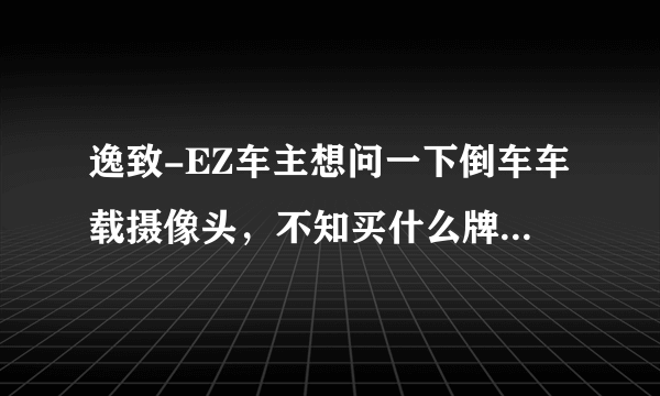 逸致-EZ车主想问一下倒车车载摄像头，不知买什么牌子的好？