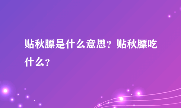 贴秋膘是什么意思？贴秋膘吃什么？