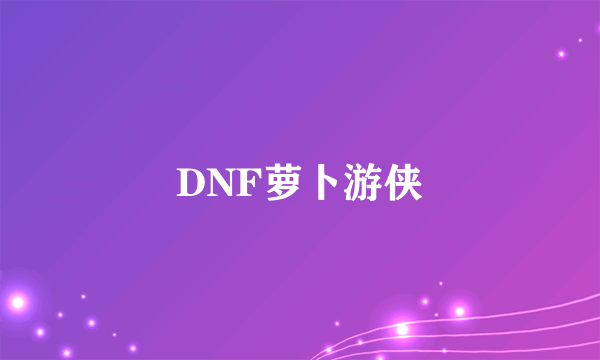 DNF萝卜游侠