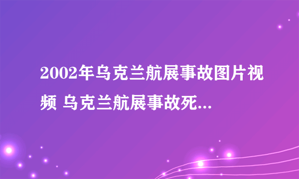 2002年乌克兰航展事故图片视频 乌克兰航展事故死了多少人 