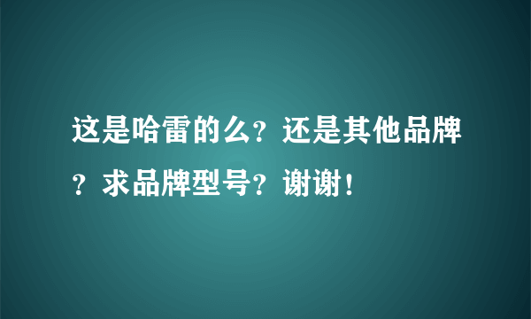 这是哈雷的么？还是其他品牌？求品牌型号？谢谢！