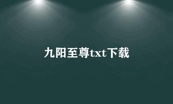 九阳至尊txt下载